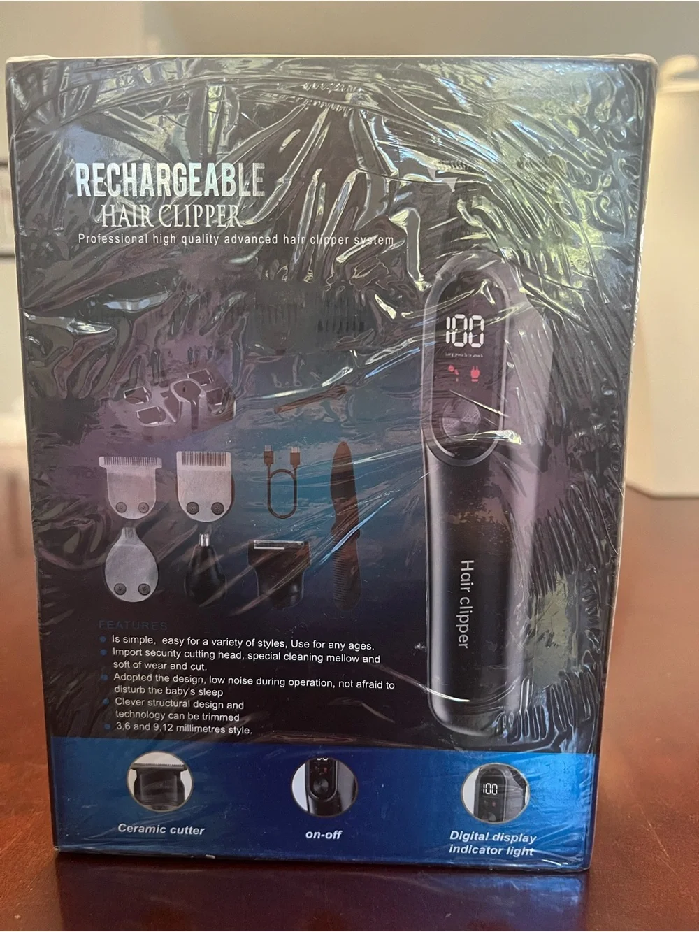 5-in-1 Men's Grooming Kit Hair Clipper & Trimmer - Black